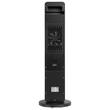 Aeroterma turn cu telecomanda, 800 W / 2000 W, Imitatie flacara cu Led, Negru, Oscilatie