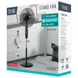 Ventilator cu picior, Afisaj tactil, 50 W, 3 viteze, Telecomanda, Inaltime reglabila 114 - 137 cm, Oscilatie, Diametru 40 cm