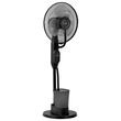 Ventilator cu umidificare, Negru, 75 W, Telecomanda, 3 viteze, Oscilatie, Rezervor apa 2.8 l, 5 roti, Diametru 43 cm