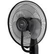 Ventilator cu umidificare, Negru, 75 W, Telecomanda, 3 viteze, Oscilatie, Rezervor apa 2.8 l, 5 roti, Diametru 43 cm
