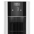 Ventilator turn cu umidificare, Alb/Negru, 60 W, Telecomanda, 975 x 290 x 290 mm, Silentios 65 dB, Rezervor apa 3 l, Oscilatie, Timer
