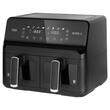 Friteuza dubla Airfryer, 8 l, putere 2700 W, Ecran tactil, Temporizator, 8 programe