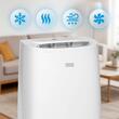 Aparat de aer conditionat portabil cu pompa caldura, 14000 BTU, 4 moduri  Ventilator, Incalzire, Racire si Dezumidificare, Wi-Fi app Tuya