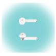 Casti cu bluetooth Sal TWS 1/SL, ultra usoare, albe