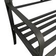 Banca metalica pentru gradina Vivatechnix VMD-1049, Negru, 121x55x98cm, 2 locuri