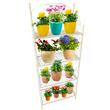 Suport pentru flori Alb, dimensiune 60x30x155 cm, 3 polite, demontabil