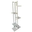 Suport pentru ghivece flori, Alb, 40x20x118 cm, 6 polite