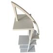 Suport pentru ghivece flori, Alb, dimensiune 50x30x150 cm, 4 polite, demontabil