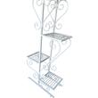 Suport pentru ghivece flori, Alb, dimensiune 50x22x105 cm, picioare reglabile
