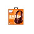 Casti on-ear Philips SHB3075RD/00, wireless, Bass+, microfon