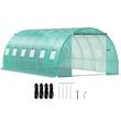 Sera pentru flori si legume, Vevor 6.1 x 3 x 2.1 m, 140 g/cm³ PE, cadru din Otel galvanizat, 12 ferestre