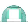 Sera pentru flori si legume, Vevor 6.1 x 3 x 2.1 m, 140 g/cm³ PE, cadru din Otel galvanizat, 12 ferestre