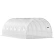 Sera pentru flori si legume, Alba, 6.1 x 3 x 2.1 m, 140 g/cm³ PE, cadru din Otel galvanizat, 12 ferestre