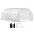 Sera pentru flori si legume, Alba, 6.1 x 3 x 2.1 m, 140 g/cm³ PE, cadru din Otel galvanizat, 12 ferestre