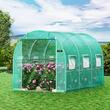 Sera pentru flori si legume, 3.7 x 2.1 x 2.1 m, 140 g/cm³ PE, cadru din Otel galvanizat, 6 ferestre