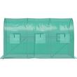 Sera pentru flori si legume, 3.7 x 2.1 x 2.1 m, 140 g/cm³ PE, cadru din Otel galvanizat, 6 ferestre