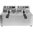 Friteuza profesionala, dubla electrica, Yato Gastro, Inox, capacitate 2 x 8 L, putere 2 x 3.3 kW, 425x580x335 mm, Monofazat
