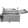 Friteuza profesionala Yato Gastro 35 l, 6 kW, trifazat, Inox, 600x600x360mm, robinet de golire