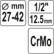 Cheie pentru bielete directie Yato YT-06162, Cr-Mo, 27-42 mm