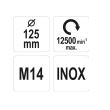 Perie sarma Yato YT-47612, 125 mm, M14