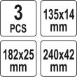 Set 3 razuitoare Yato YT-52863, otel carbon