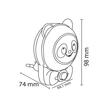 Lampa de veghe 1 W, Albastru, 220-240 V, 2CCT, IP20, flux luminos 30 lm
