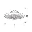 Lampa cu led Horoz Artemis-100, pentru spatii industriale si depozite, 100W, 10000lm, 6400k, 85-265V