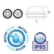 Plafoniera led Artos-15 Black, culoare neagra, 15W, exterior IP65, 1500 lm, 6400K