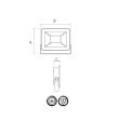 Proiector cu led Aslan-50, SMD Led, putere 50W, 4000 lm, 2700k, IP65