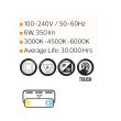 Lampa cu led 3 W, Astro Yellow, touch, 350 lm, IP 20