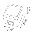 Intrerupator simplu cap scara Atom Two Way, pentru exterior, IP54
