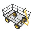 Carucior de gradina, 4 x Roti, Capacitate max 635 kg, Basculabil, panouri detasabile