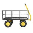 Carucior de gradina, 4 x Roti, Capacitate max 635 kg, Basculabil, panouri detasabile