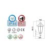 Lampa de iluminat exterior tip felinar, Horoz Begonya-2, Alb, IP44, Anti-Shock