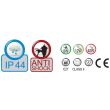 Lampa de iluminat exterior tip felinar, Horoz Begonya-3, Alb, IP44, Anti-Shock