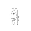 Bec cu filament Led tip lumanare, Filament Candle-4, putere 4 W, 320 lm, 2700k