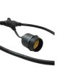 Cablu ghirlanda luminoasa Carnaval-1, lungime 10m, fasunguri E27, interconectabila, IP44, maxim 750W