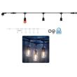 Cablu ghirlanda luminoasa Carnaval-2, lungime 10m, fasunguri E27, interconectabila, IP44, maxim 1500W
