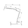 Veioza pentru birou, Ebru White, articulata, 10 W, 600 lm, alba