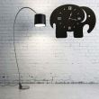 Ceas de perete metalic Krodesign Elephant, diametru 70 cm, negru