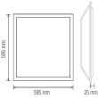 Panou led Europa-80, patrat, lumina rece, 80W, 6400 lm, Lumina rece 6400K, 175-265V