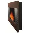 Semineu electric de perete, 2 trepte de putere 1000/2000W, telecomanda, Maro, 90x56x11 cm 