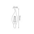 Bec cu filament Led, Filament Flame-4, putere 4 W, 320 lm, 2700k