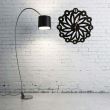 Ceas de perete metalic Krodesign Daisy, diametru 50 cm, negru