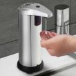 Dispenser automat de sapun lichid, Home HG SZA 01, senzor infrarosu, 220ml, Inox, 4xAAA