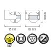 Senzor de miscare Linea HL482, distanta de detectie 8 m, negru, 220-240 V, IP44