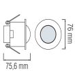 Senzor de miscare pentru tavan, Corsa HL485, alb, distanta detectie 8 m, IP 20