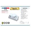 Senzor de miscare cu microunde Polo HL486, alb, distanta detectie 8 m
