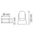 Senzor de miscare cu infrarosu, Megane HL487, alb, distanta detectie 8 m, IP 65