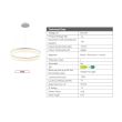 Pendul Royal-18, putere 18 W, Led, diametru 454 mm, 4000 k, 1260 lm, aluminiu
